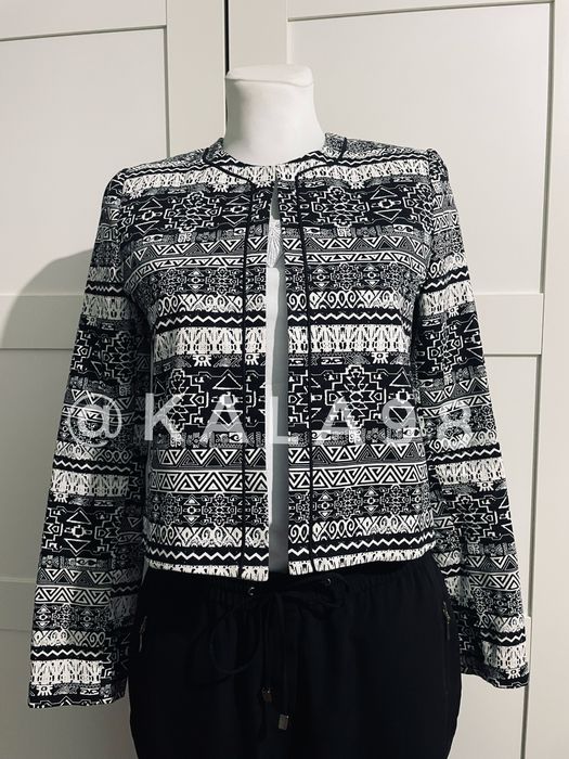 Narzutka Marynarka krótka Żakiet krótki boho azteckie wzory XS S