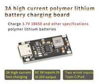 Плата швидкої зарядки літієвих акумуляторів, літій - полімерних 3 А