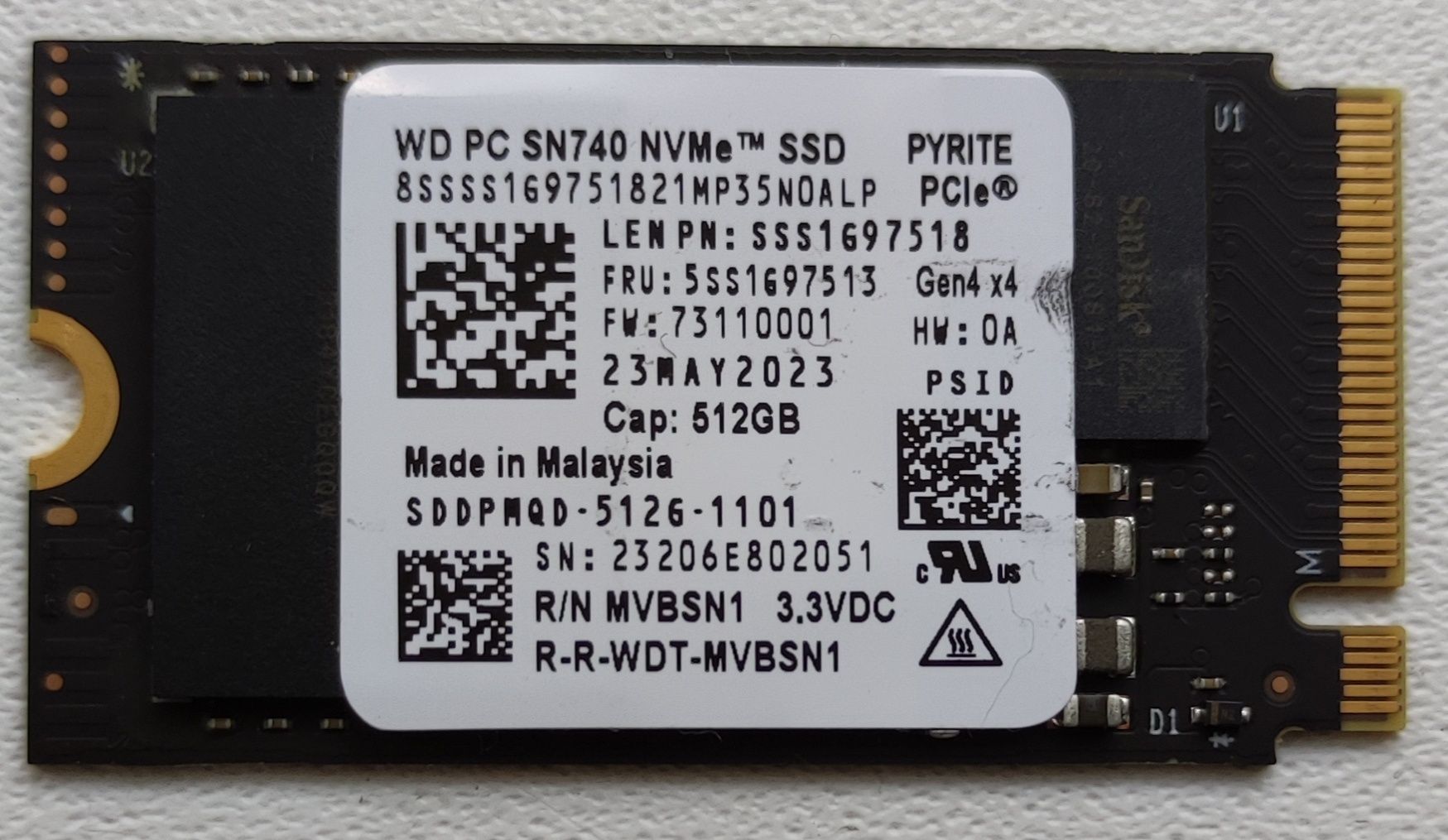 Продам m.2 SSD / ссд 512Гб WD SN740