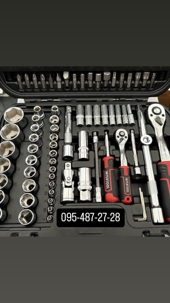 Набір інструментів на 111 од. INTERTOOL ET-8111 з ударними головками