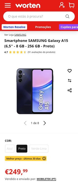 Samsung a15 como novo