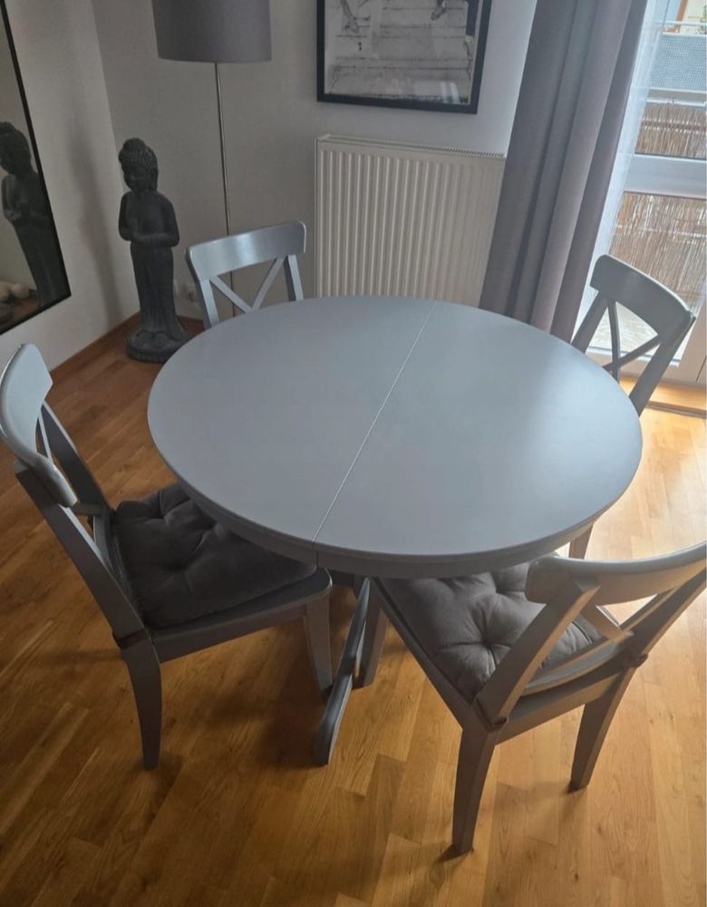 Stół + 4 krzesła Ingatorp Ikea