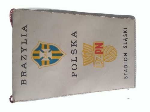 Proporczyk z Polska Brazylia 1976 r.  Chorzów teraz 21 czerwiec 2025r.