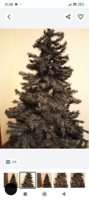 Árvore de Natal  preta. 1 .80 metro