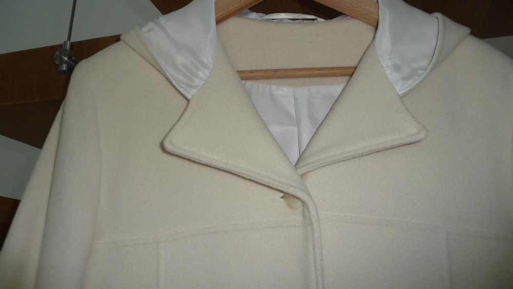 Płaszcz flauszowy kremowy - Orsay