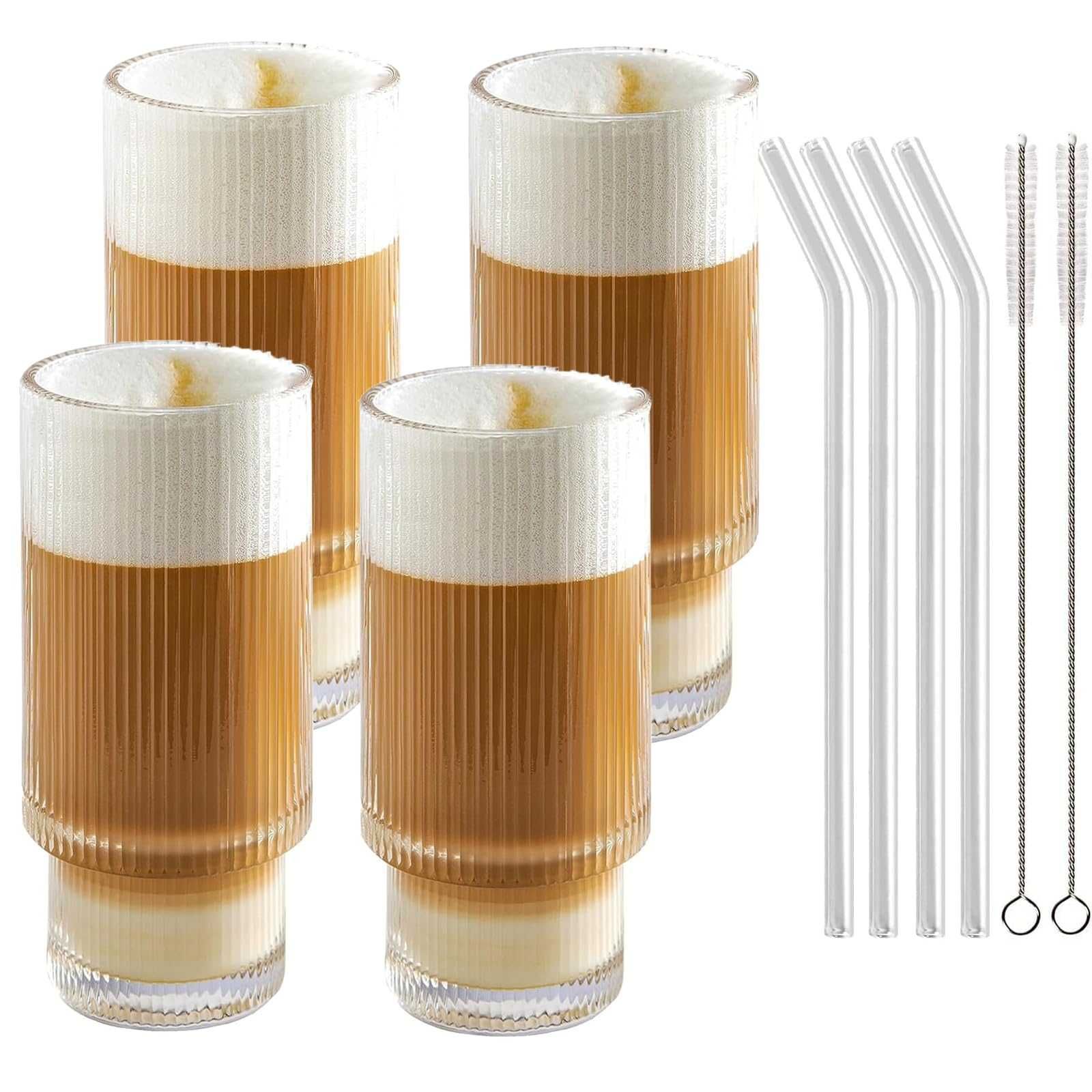 Nowe szklanki / szklanka / kubek / 310ml / 4szt / szklana rurka !2893!