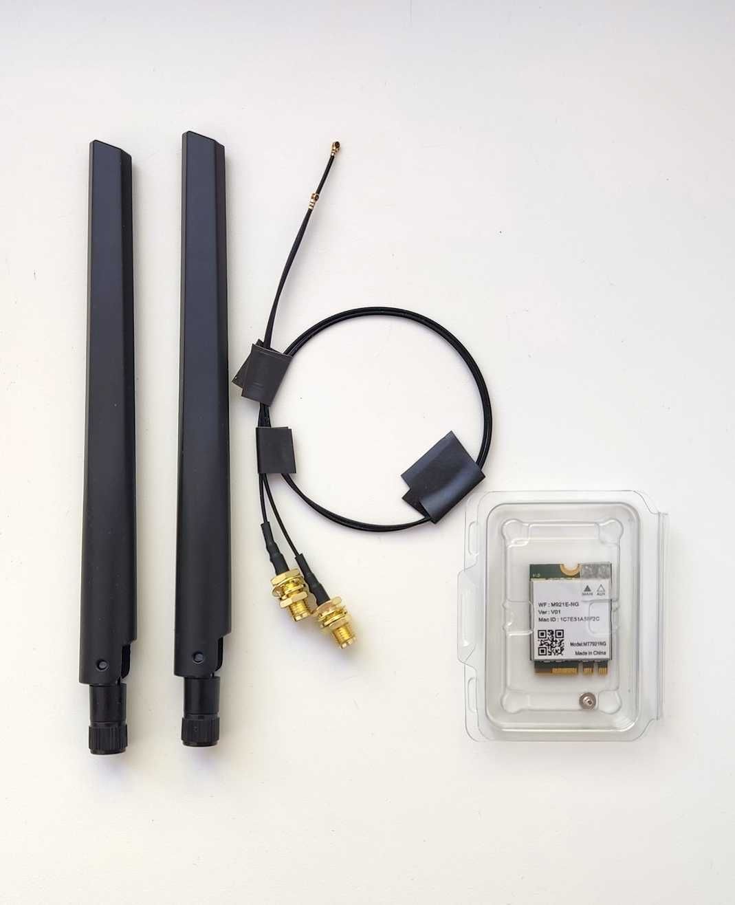 Беспроводная (Wi-Fi) сетевая карта MT7921 + антенна x6 dBi