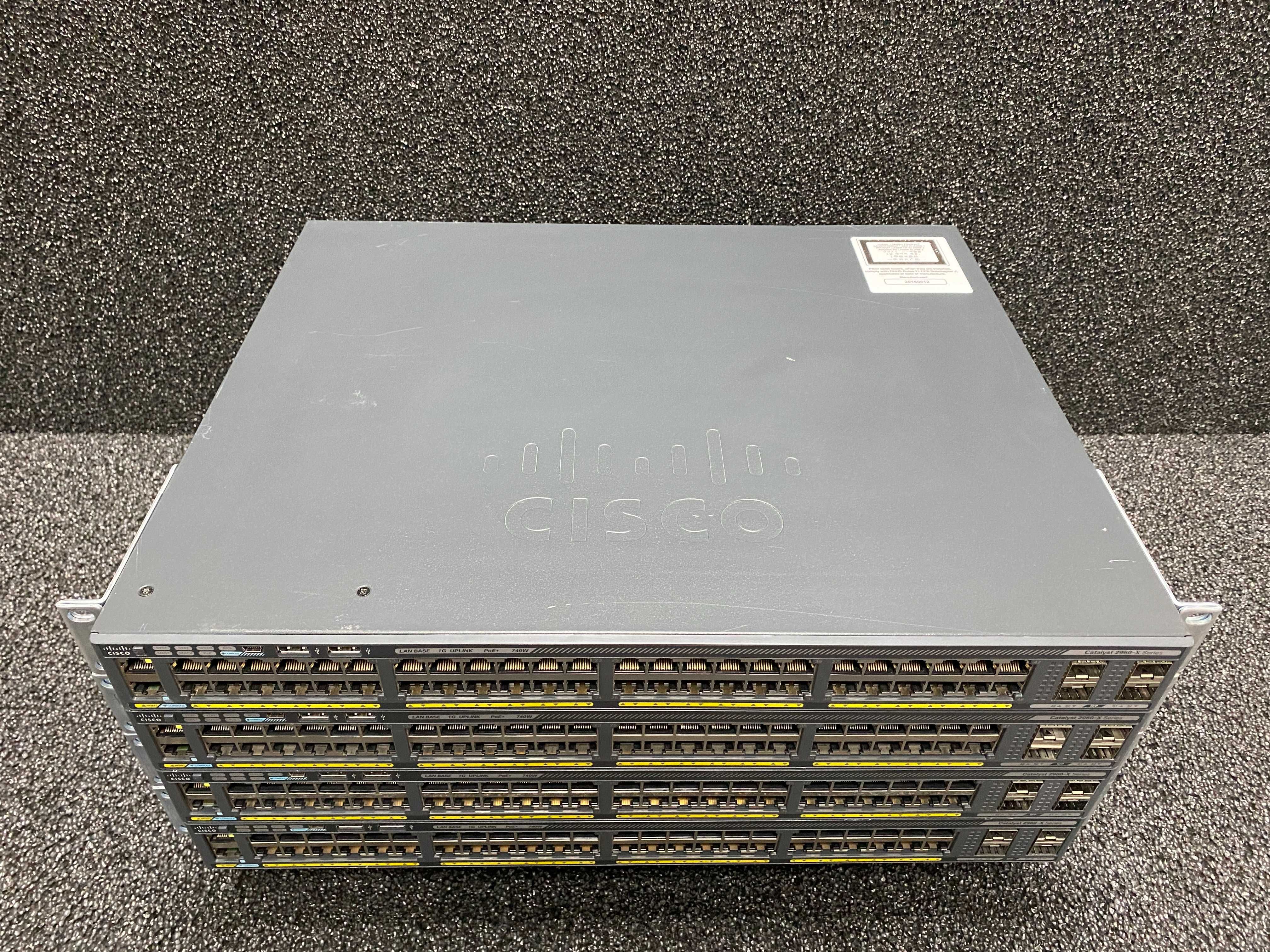 Гігабітні комутатори Cisco WS-C2960X-48FPS-L з PoE+ (740W)