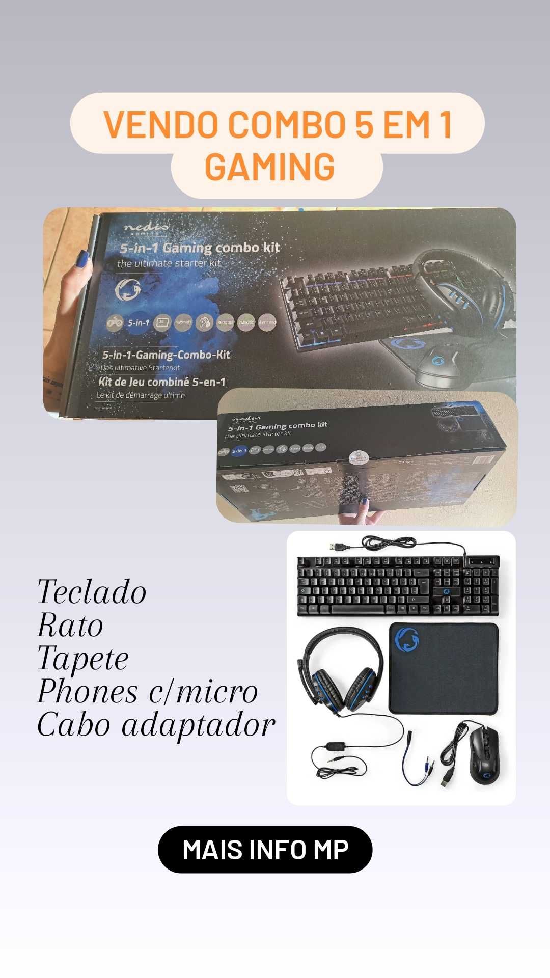 Combo 5 em 1 Gaming