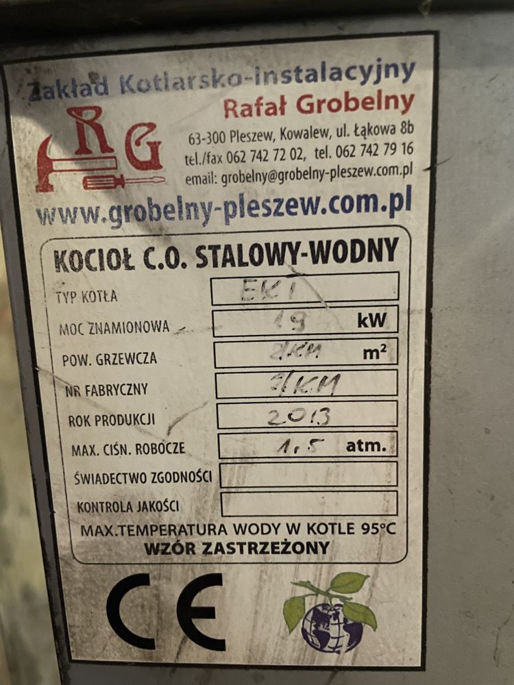 Czesci do pieca EKT pleszew 19kw