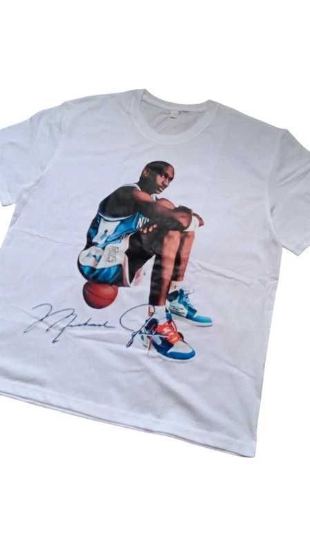 Koszulka Michael Jordan UNC vintage basketball retro tshirt bulls nba