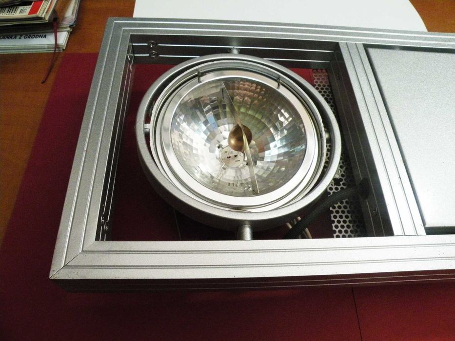 MOCNA LAMPA halogenowa LED PODWÓJNA sprawna, WISZĄCA, kompletna BDB!