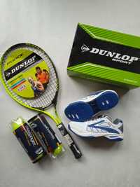Buty do tenisa Dunlop 24,5 cm rakieta tenisowa 25" 2x3 piłki