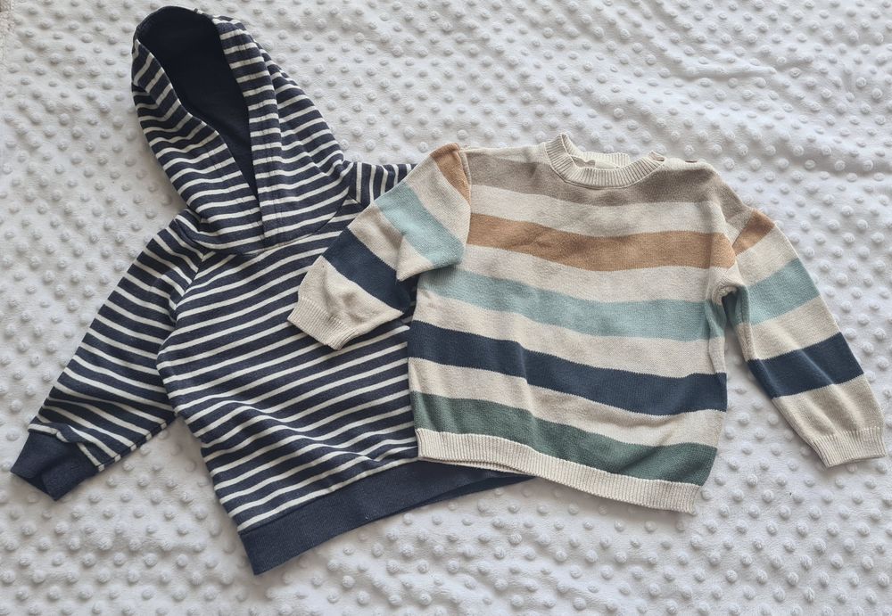 Sweterek H&M rozm 80 +bluza z kapturem rozm 80