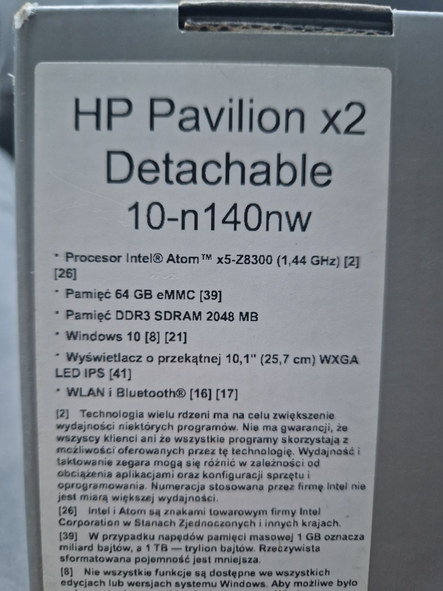 HP Pavilion x2 Detachable Tablet, laptop, 2w1 Win10/2/256GB SSD
