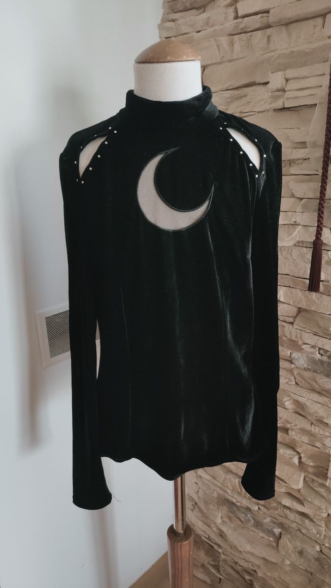 Camisola veludo gótica Lua da Restyle