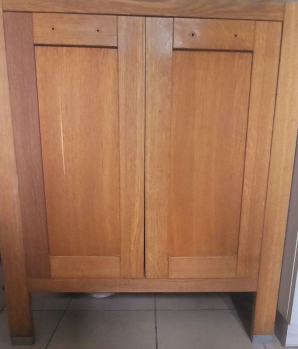 Szafka pod umywalkę lity dąb olejowany