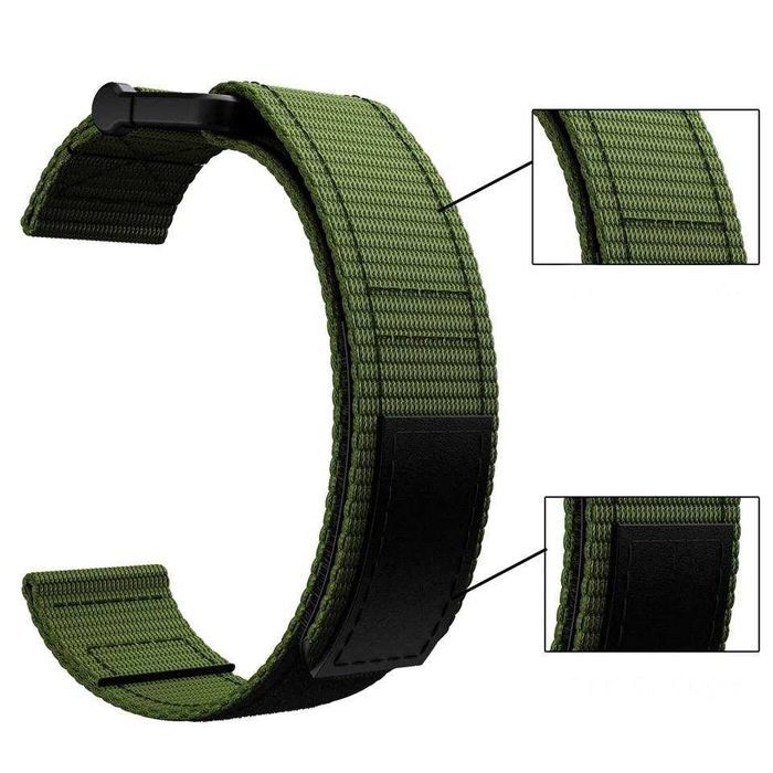 Нейлоновый ремешок на липучке для часов Garmin 22мм, 26мм