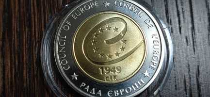 Памятная монета пять гривен 2009 год.*Совет Европы- 60 лет*