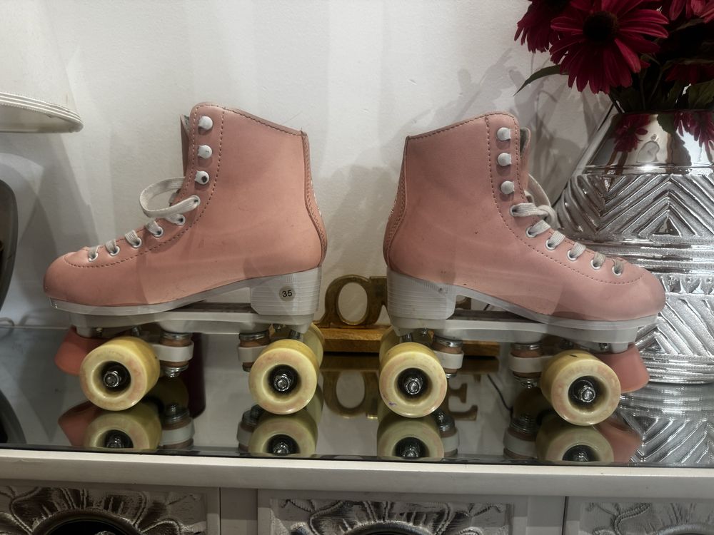 Patins rosa 35 aprendizagem patinagem