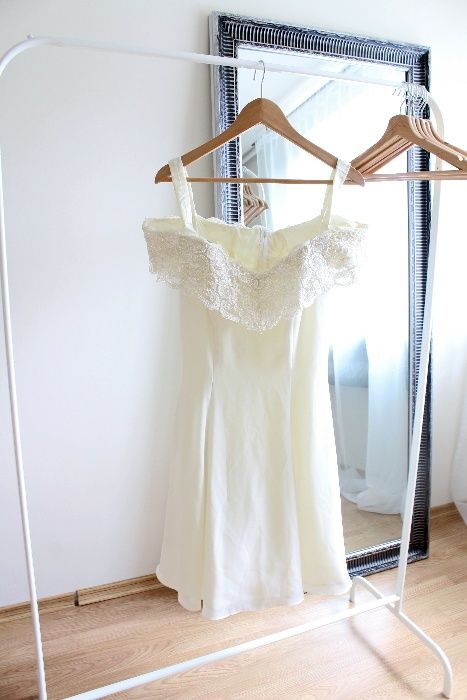 biała sukienka M 38 wedding dress ślubna ecrue