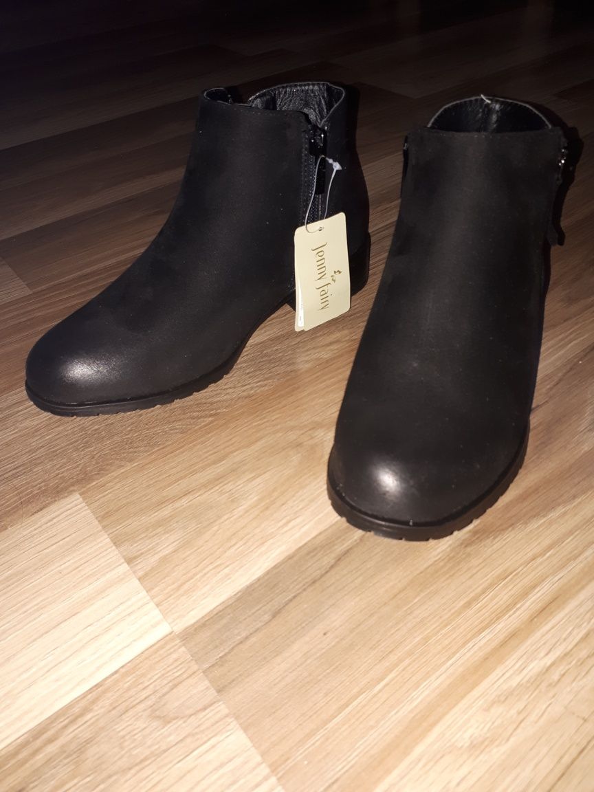 NOWE Botki czarne