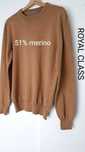 Sweter z merino camel M