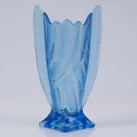 Art deco szklany wazon Huta Szkła Hortensja w Piotrkowie Tryb. wzór 43