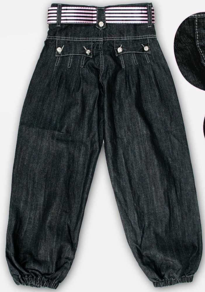Nowe spodnie jeansowe pumpy dziewczęce 128-134