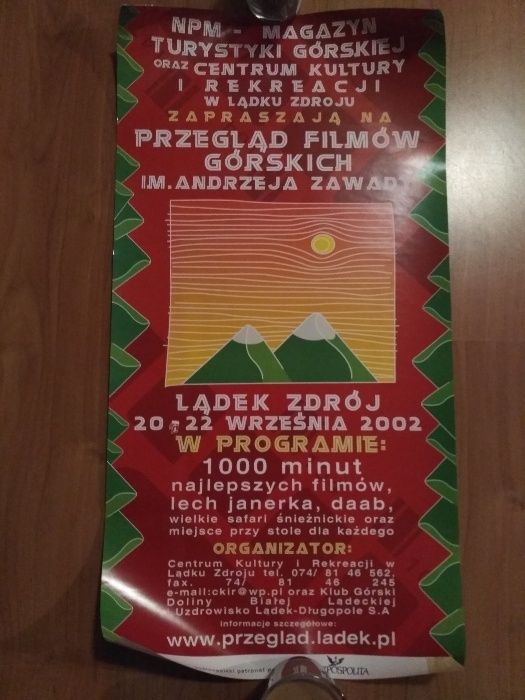 Przegląd Filmów Górskich - Lądek Zdrój 1996, 2002 i 2006 trzy plakaty