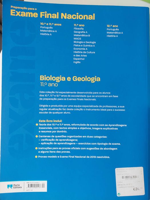 Livro preparação para exames Biologia e Geologia 11° ano