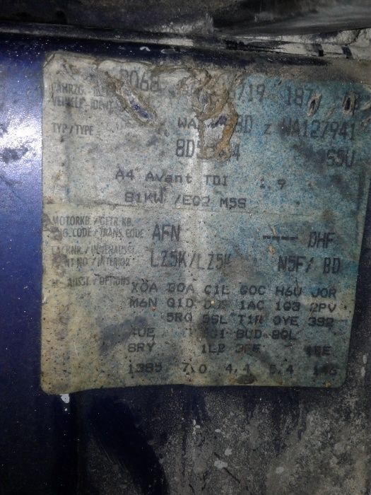 Skrzynia Biegów Manualna 5 cio Biegowa DHF 1.9 TDI AFN AUDI A4 B5 1999