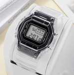 Sportowy zegarek elektroniczny retro  czarno-szare cyfrowe zegarki LED