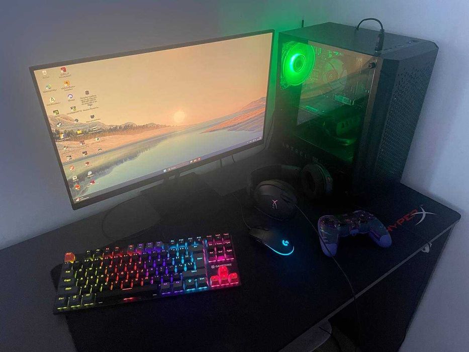 Zestaw Gamingowy Ryzen 7 + RTX 4060 | 32GB RAM | Monitor + Akcesoria