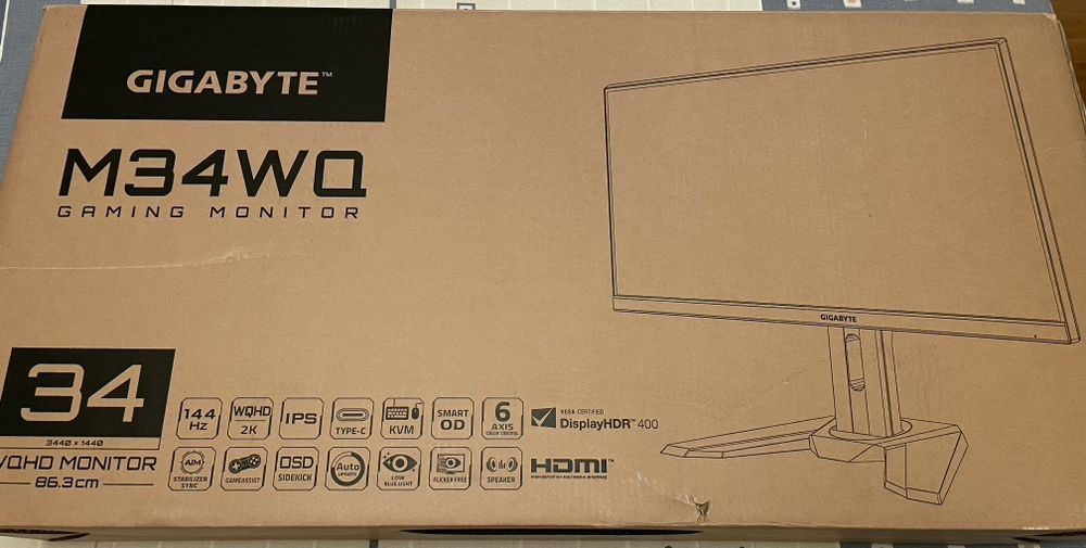Gigabyte M34WQ Gaming Monitor