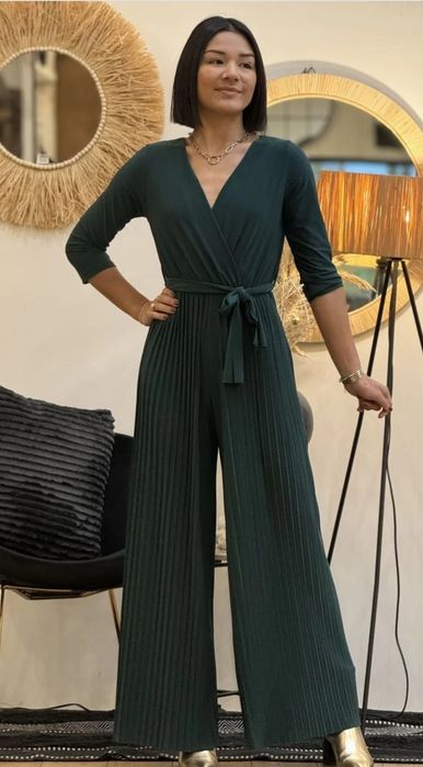 Смарагдовий комбінезон, штани пліссе