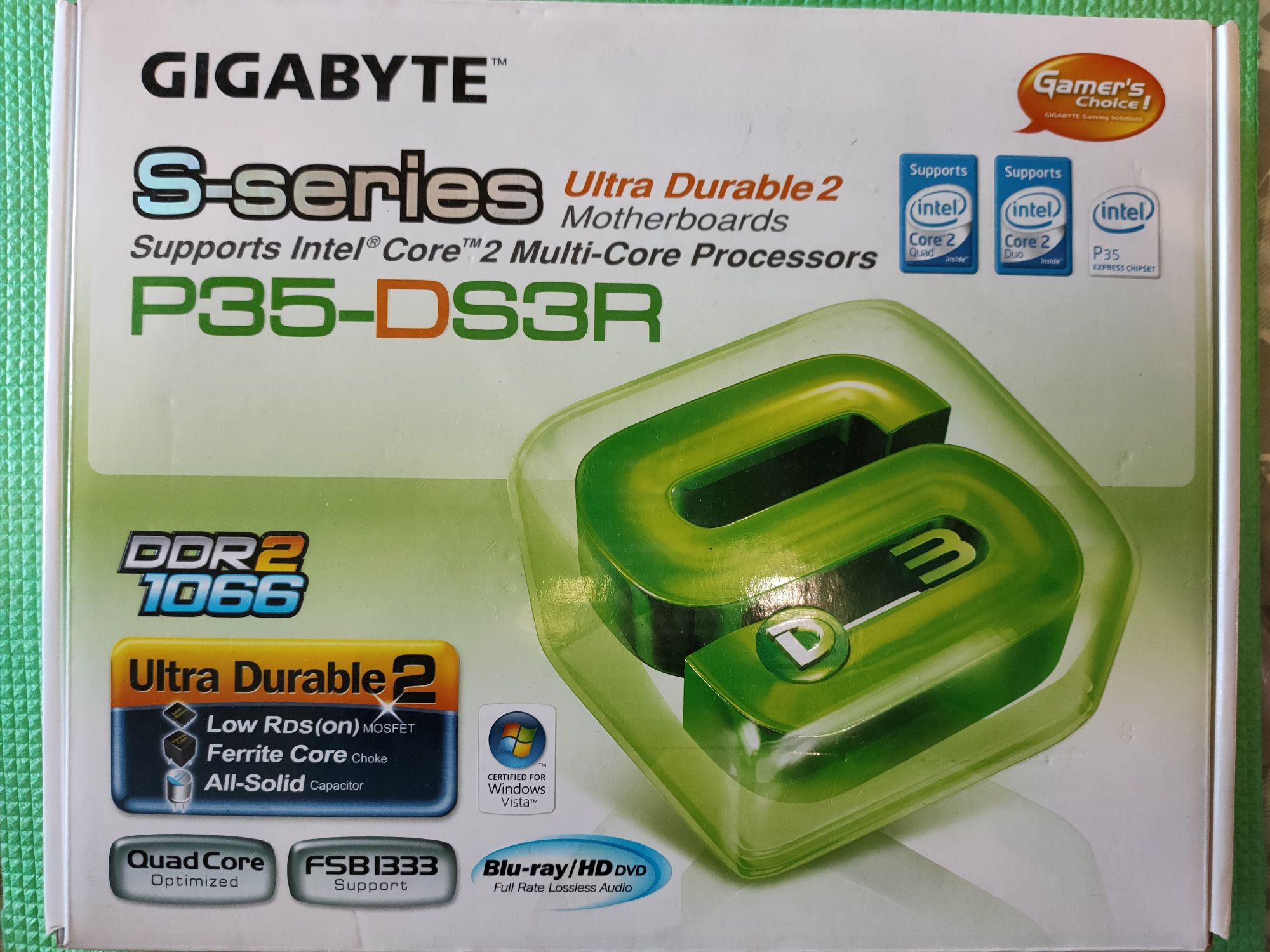 Комплект мат. плата Gigabyte P35-DS3R+Core2DuoE6550+4GgbDDR2800