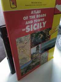 Атлас дорог и городов Сицилии на английском карта