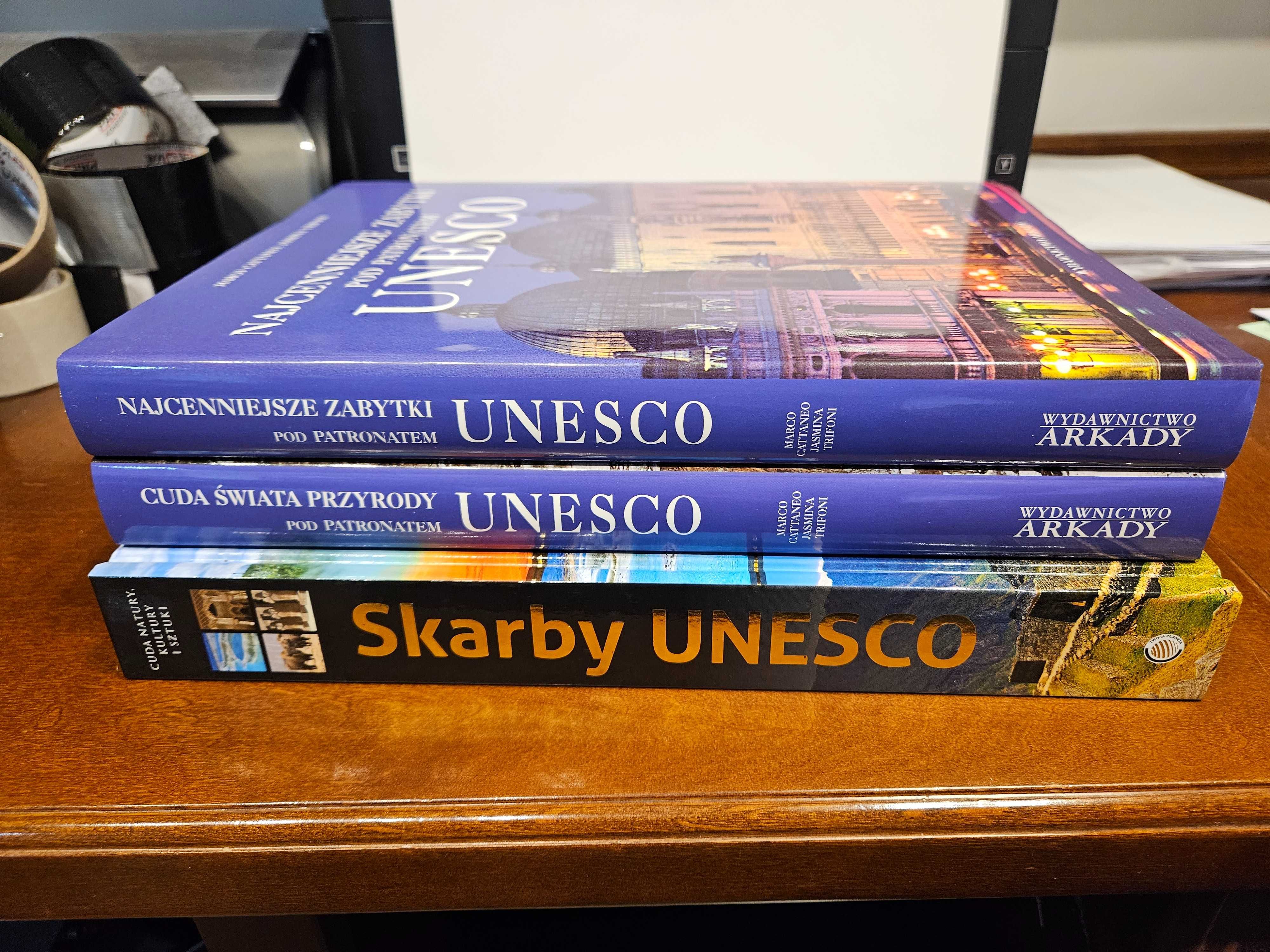 Albumy UNESCO Zabytki/Skarby/Cuda 3 sztuki jak w opisie (stan idealny)