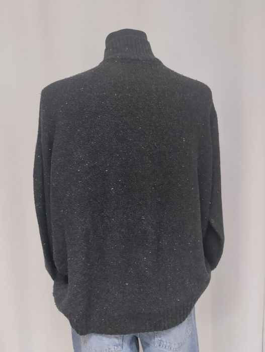 Livergy męski gruby sweter golf szary 100% akryl XXXL