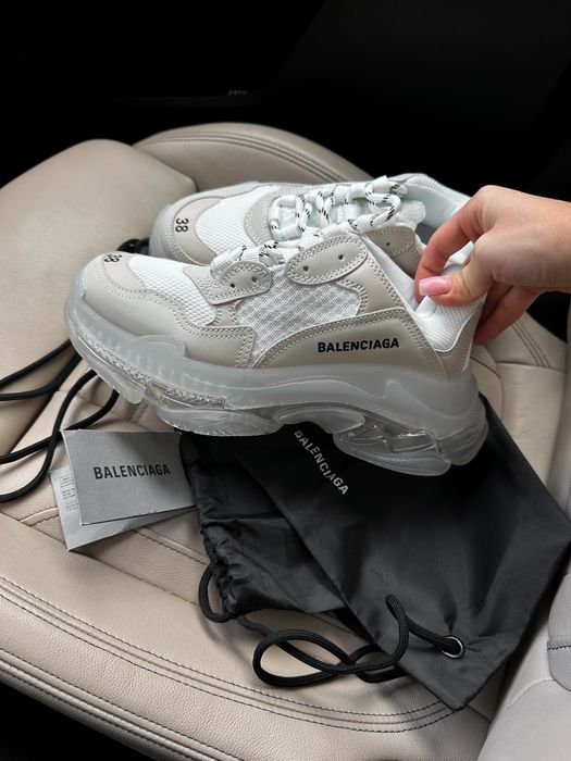 Buty Balenciaga triple s clear sole white