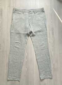 Lniane spodnie Massimo Dutti roz.46