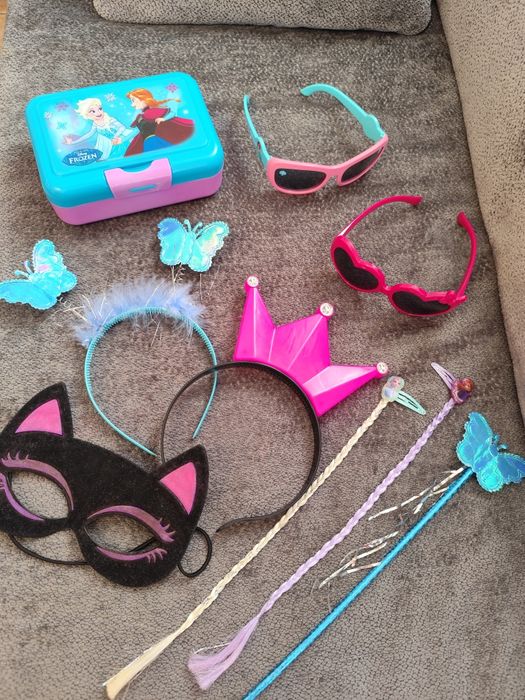 Śniadaniówka spinki kraina lodu okulary przeciwsłoneczne opaski różdżk
