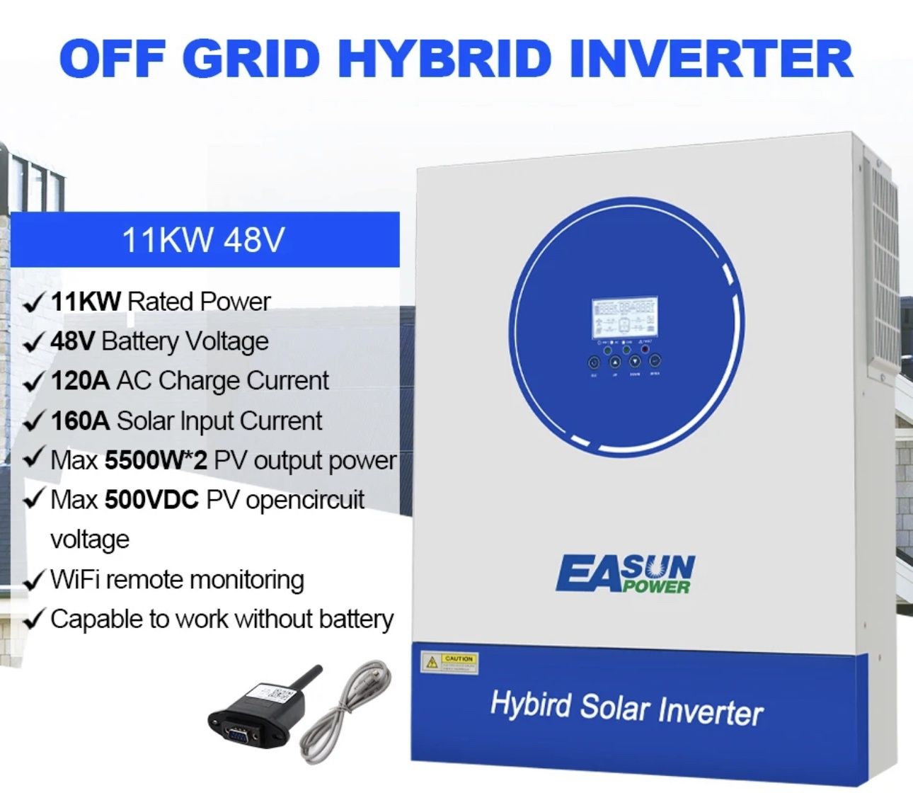 Інвертор EASUN 11kW 48V / Инвертор Easun 11 kW 48 V