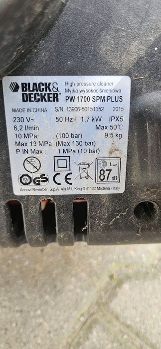 Myjka ciśnieniowa black decker z akcesoriami