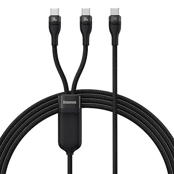 Baseus Flash Series Ⅱ kabel do szybkiego ładowania 2w1 Usb-c - 2xUSB-C