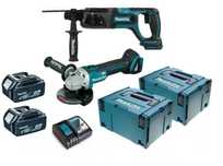 Zestaw Makita szlifierka młotowiertarka 18V DLX2153TJ1 DGA504 DHR241