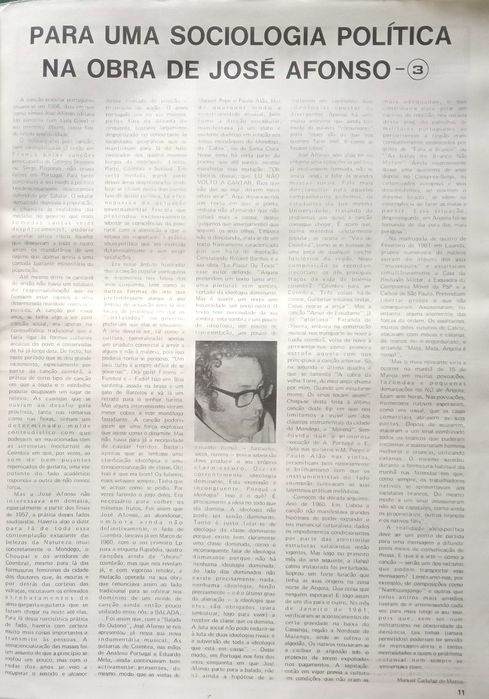 José Afonso	- - -		Musicalíssimo - nr. 90	- - - - -	Jornal