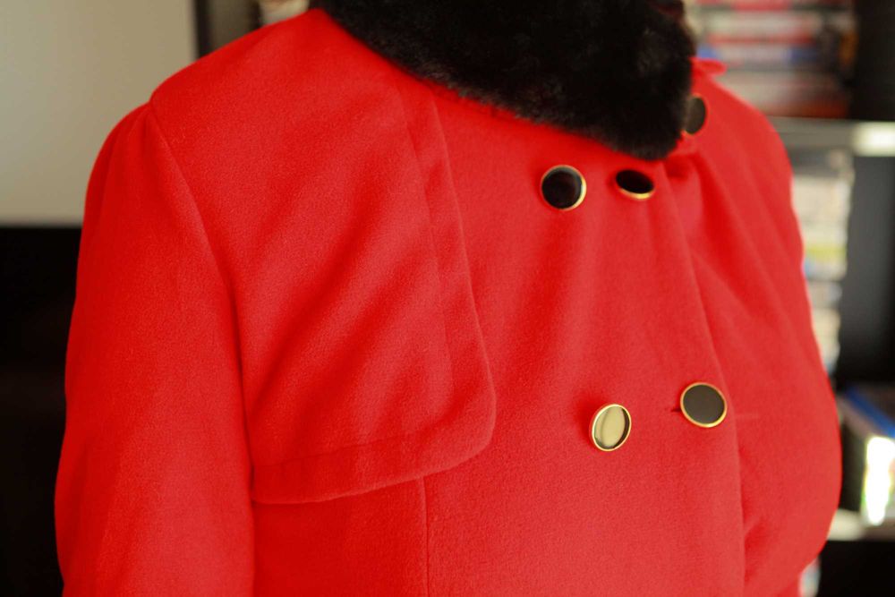 Casaco vermelho para outono/inverno