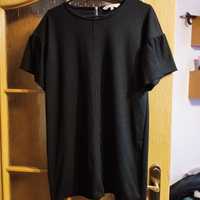 Tunika sukienka czarna z zameczkiem